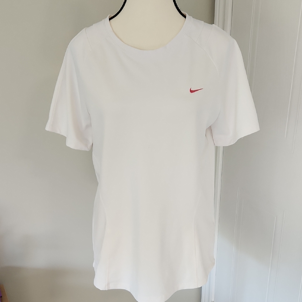Nike Dryfit white athletic tee, size large